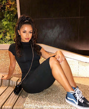 Abby Short Sleeve Dress(Black)