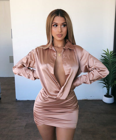 Bethanie Off Shoulder Dress(Rust)