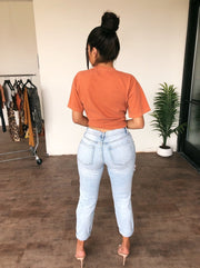 Frankie Low Rise Girlfriend Jeans(In Demand Light)